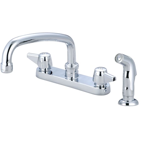 Central Brass Two Handle Cast Brass Kitchen Faucet, NPSM, Standard, Polished Chrome, Weight: 4.28 0126-A